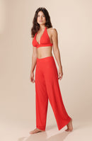 myla Loose-fitting pants in light red voile