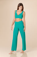 myla Pantalones holgados de voile verde claro