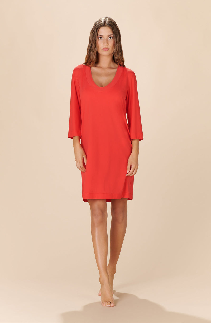 nelly Tunic in light red voile