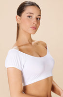 Top de cuello barco oksana Towelling blanc