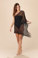 oro Poncho openwork black