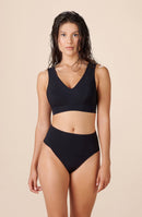 Top From swimsuit Saho - Black