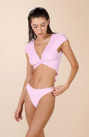 tako Crop-top cache-coeur pink