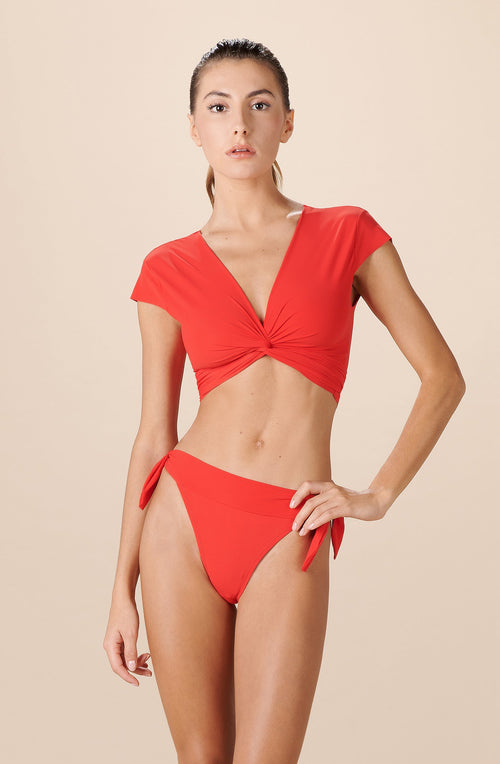 tako Crop-top cache-coeur red