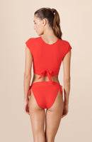 tako Crop-top cache-coeur red