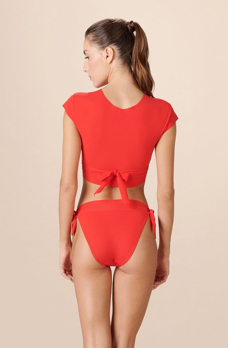 tako Crop-top cache-coeur red