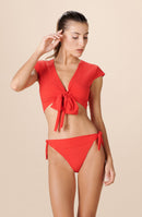 tako Crop-top cache-coeur rojo