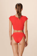 tako Crop-top cache-coeur red