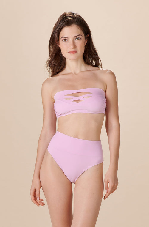 tobago Stockings swimsuit high waist pink