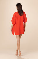 venda Loose-fitting recycled terry jacket, orange