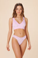 yoni Lace and bonded pink bra