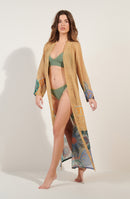 caissy Kimono largo suelto de gasa estampada GIPSY