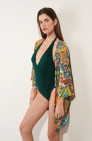 dua Short printed kimono MASAI