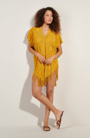 jesse Ochre lace poncho tunic