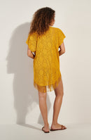 jesse Ochre lace poncho tunic