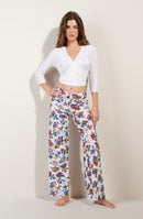 myla Pantalon ample en voile léger imprimé WONDERLAND