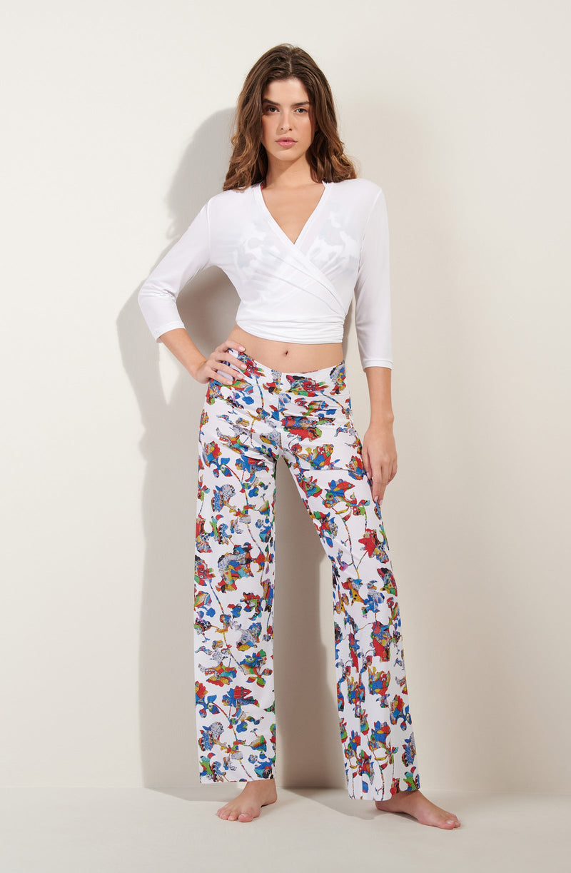 myla Pantalones holgados en ligero voile estampado WONDERLAND