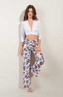 myla Loose-fitting pants in lightweight printed voile WONDERLAND