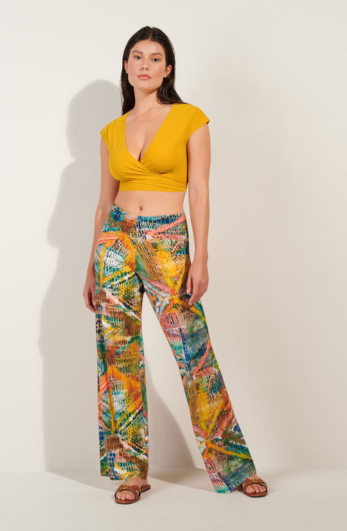 myla Loose-fitting pants in lightweight MASAI print voile