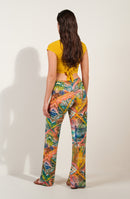 myla Loose-fitting pants in lightweight MASAI print voile