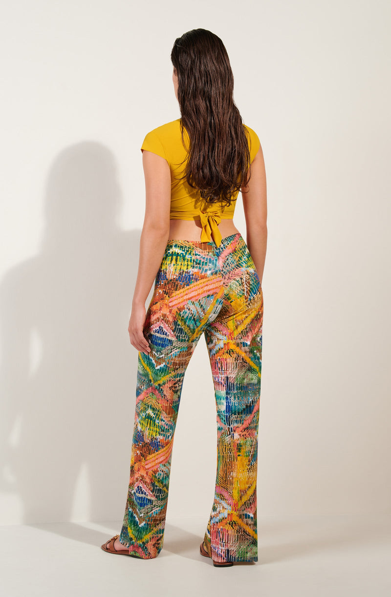 myla Pantalones holgados en ligero voile estampado MASAI