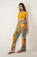 myla Loose-fitting pants in lightweight MASAI print voile