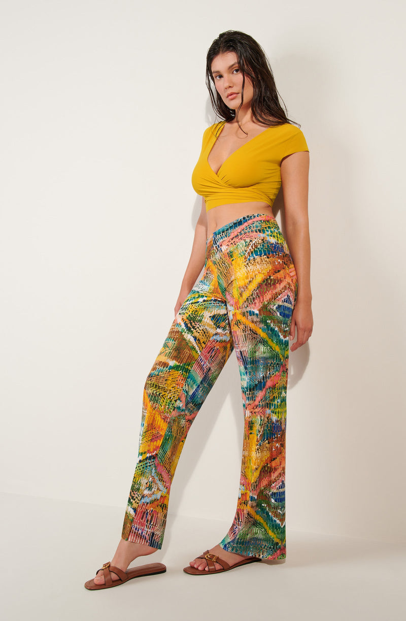 myla Loose-fitting pants in lightweight MASAI print voile