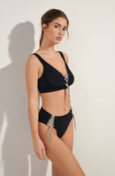 niki Top of swimsuit black bra with lace