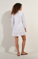 roane White lace dress with open back