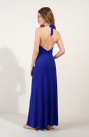 rona Long sapphire wrap dress back nu