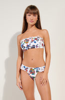 valli WONDERLAND print bandeau bañador top con volante