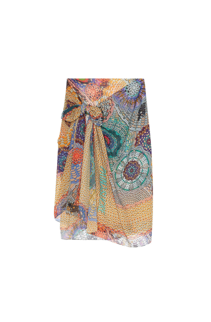 yka Large square printed sarong GIPSY