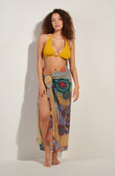 yka Large square printed sarong GIPSY