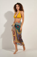 yka Large square printed sarong GIPSY