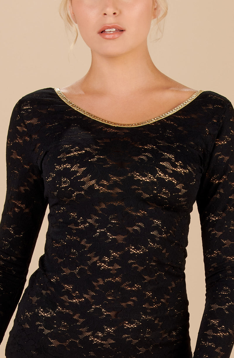 Aria - Black Long Sleeve Knit