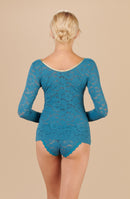 Long-sleeved blue lace knitwear for Woman - Pain de Sucre