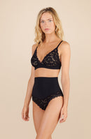 betty Soutien-gorge triangle noir en dentelle