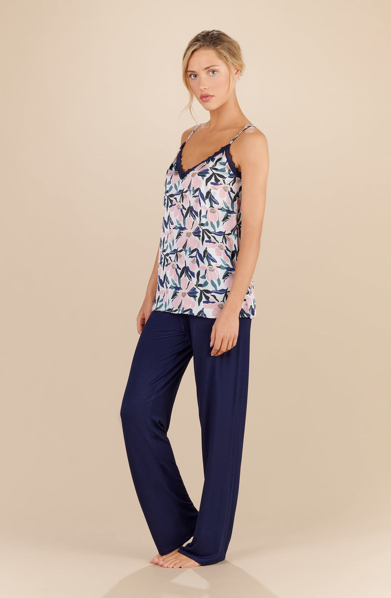 elfy Satin print camisole MAGNOLIA