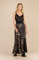 scotty Printed satin long skirt JUNGLE