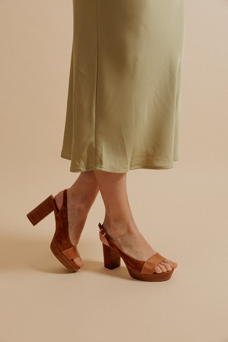 Sandalias Tacón Richy - Camel