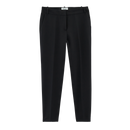 Pantalon Cigarette En Tissu Fluide Noir