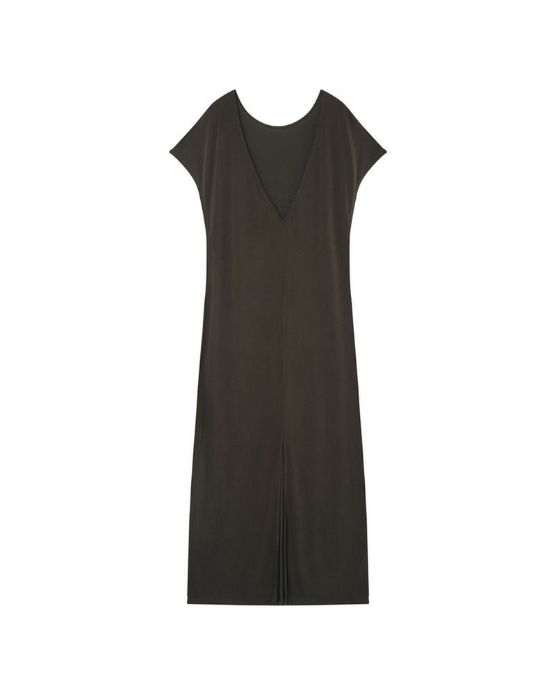 Vestido midi Peace - Caqui