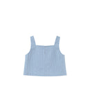 Peanut Blue Striped Crop Top