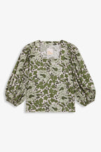 Top Peggy - Green Bloom - Mujer