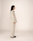 Peggy Ecru Striped Overshirt