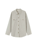 Peggy Ecru Striped Overshirt