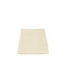 Short Ecru Pekin Skirt