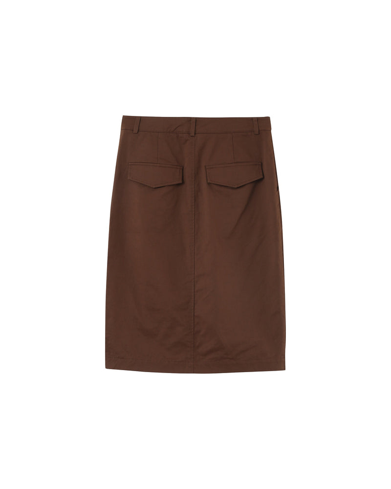 Chocolate Pencil Midi Skirt