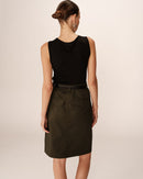 Midi Pencil Skirt Khaki Pencil