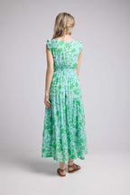 Vestido largo sin mangas - Verde Azul